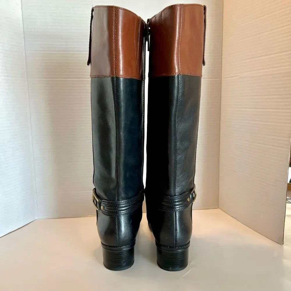 BANDOLINO Leather Coloradee Riding Boot Two Tone 7.5 M - Picture 8 of 15
